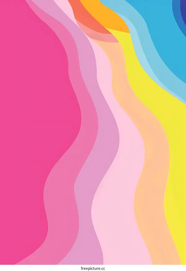 Abstract Colorful  Background with Wavy Lines