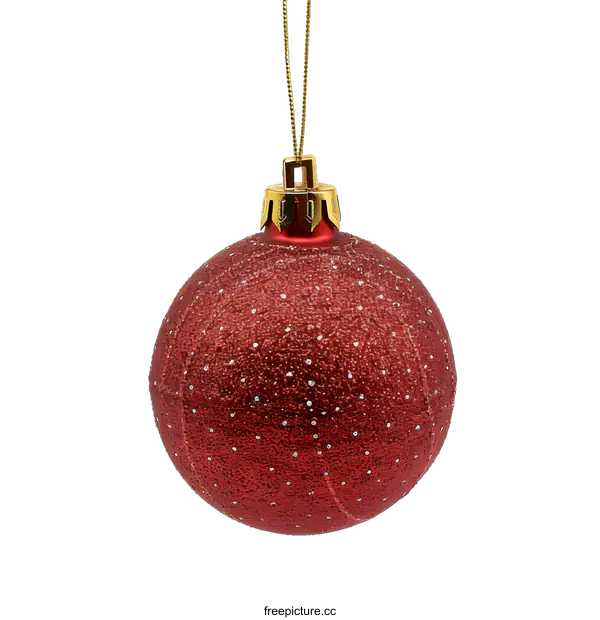 [Transparent Background PNG]Red Christmas Ornament Isolated on White Background