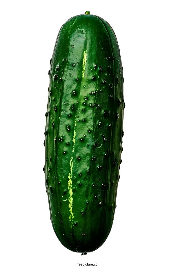 [Transparent Background PNG]Single cucumber on white background