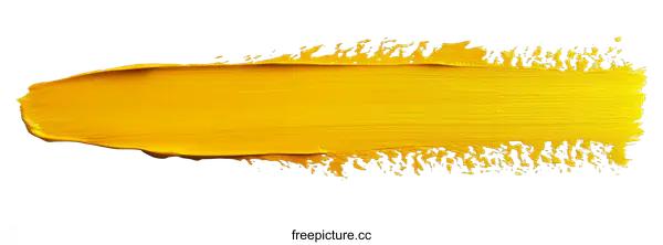 [Transparent Background PNG]Yellow Paint Stroke Abstract Illustration