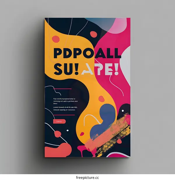 Abstract Colorful Graphic Design with Bold Typography