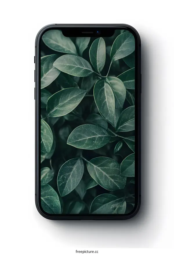 Green Leaves Phone Screen Mockup