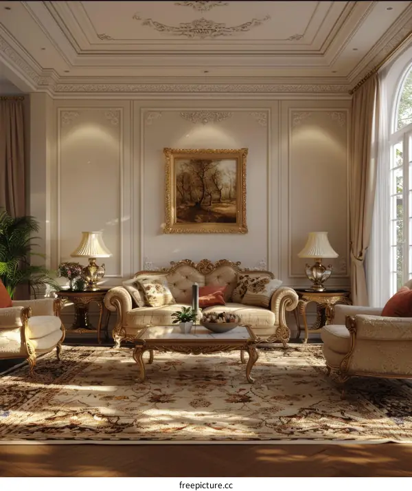 Elegant Vintage Living Room Interior Design