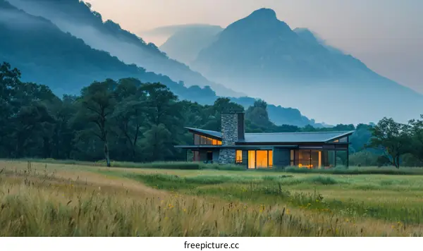 Modern House Exterior Design With Mountain Views