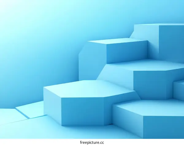 Abstract Geometric Light Blue Product Display