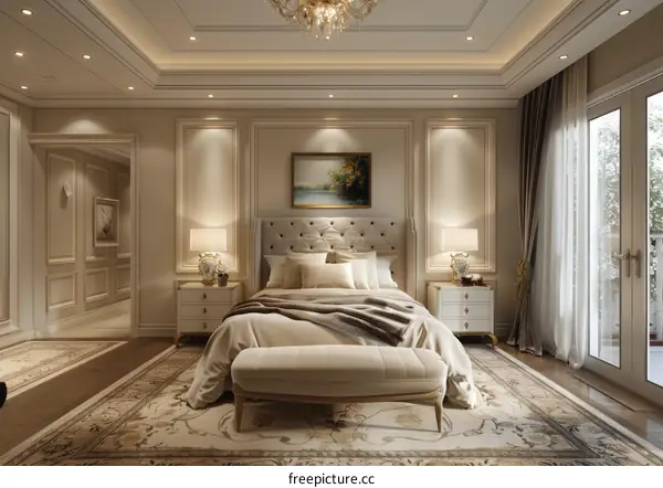 Luxury Bedroom Interior Design Illustration