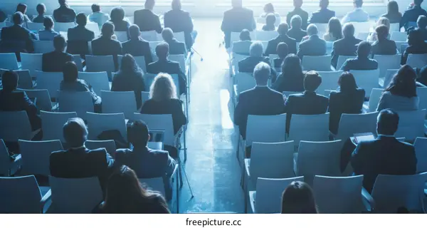 Audience in a conference hall