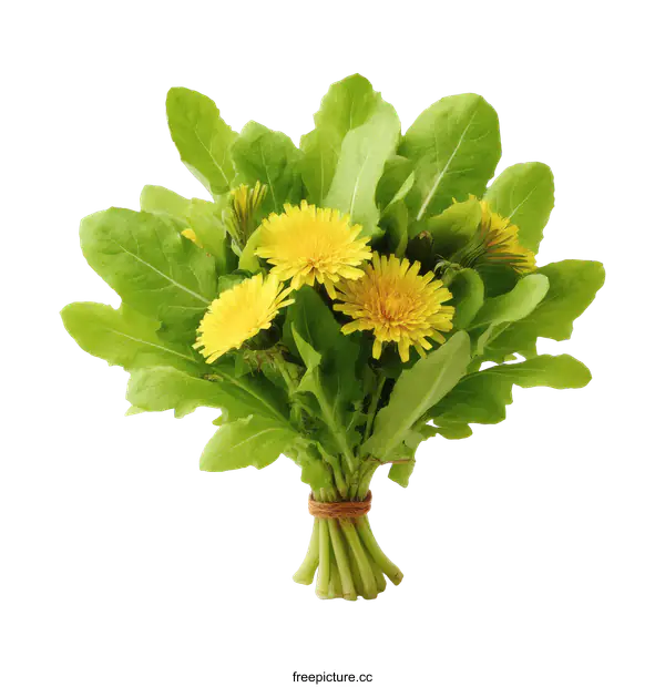 [Transparent Background PNG]Fresh Bouquet of Dandelions