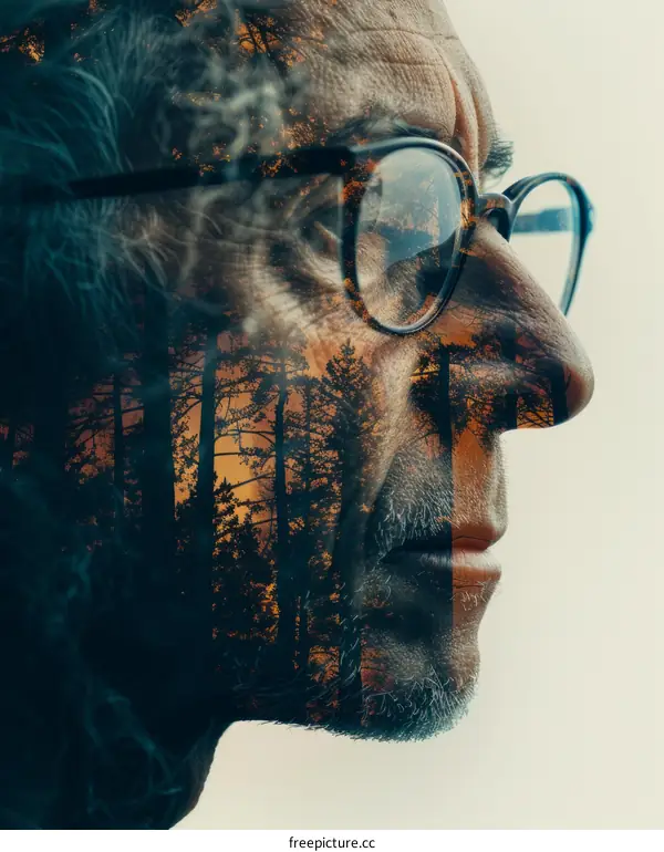 Man Witnessing Forest Fire