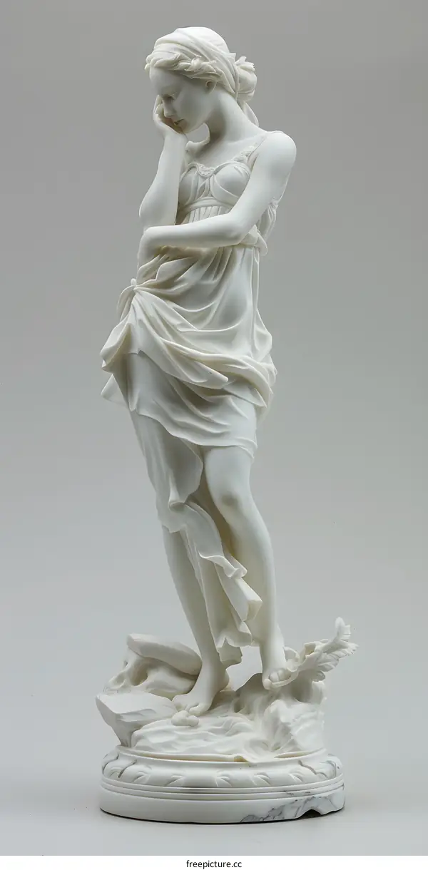 Statue of a young woman