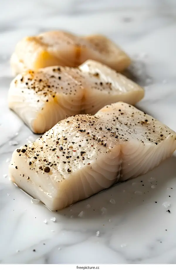 Fresh Cod Fillets Seasoned and Ready to Cook
