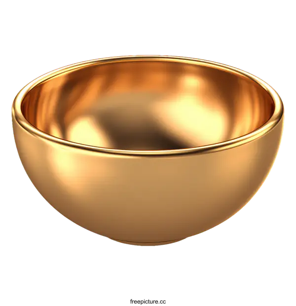 [Transparent Background PNG]Golden Bowl Illustration Design