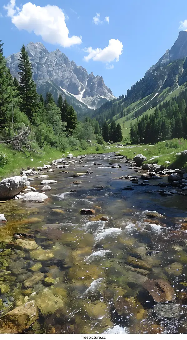 stones in the river in the mountains