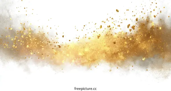 Golden Particles Abstract Explosion