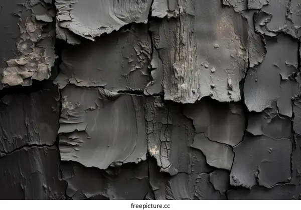 Black cracked dry mud texture background