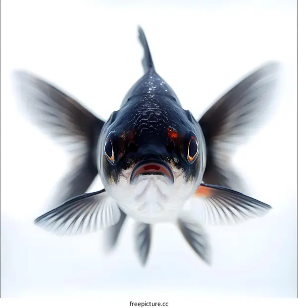 Black Telescope Goldfish Portrait