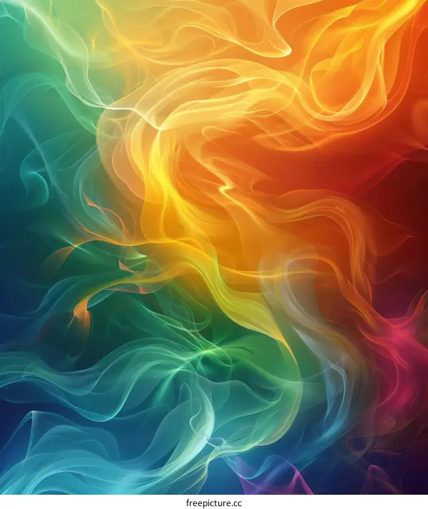 Abstract Swirls of Vibrant Colors
