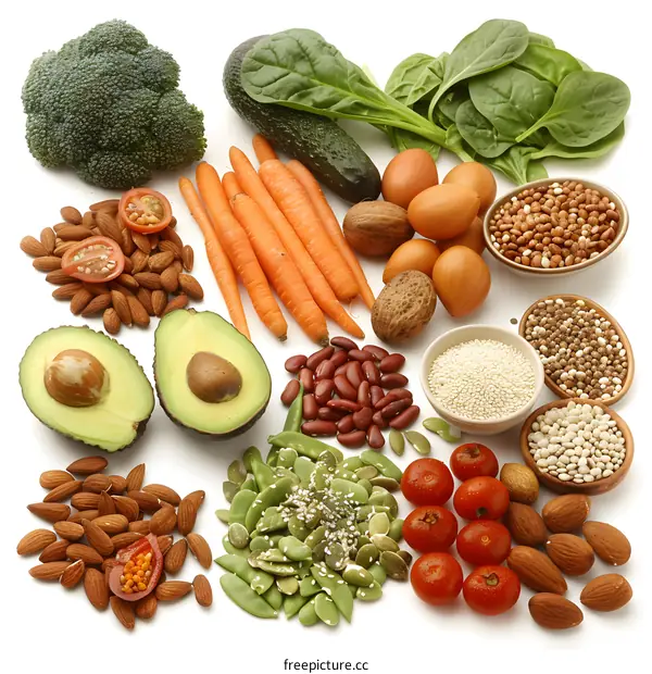 Healthy Food Collection of Vegan Ingredients for Cooking