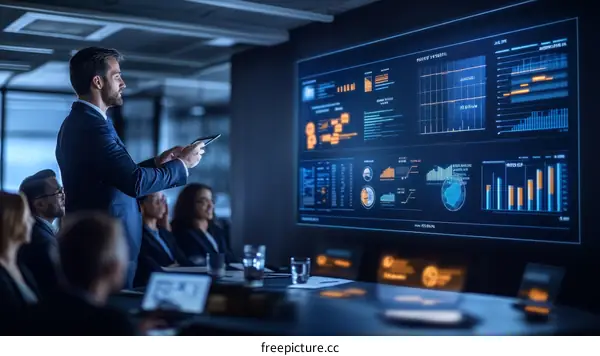 Business Presentation with Interactive Data Visualization