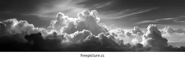 Dramatic Cloudscape in Black and White