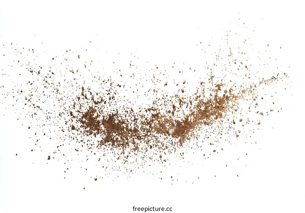 Brown Dirt Particles Splashing