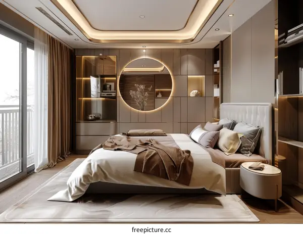 Modern Bedroom Interior Design Illustration