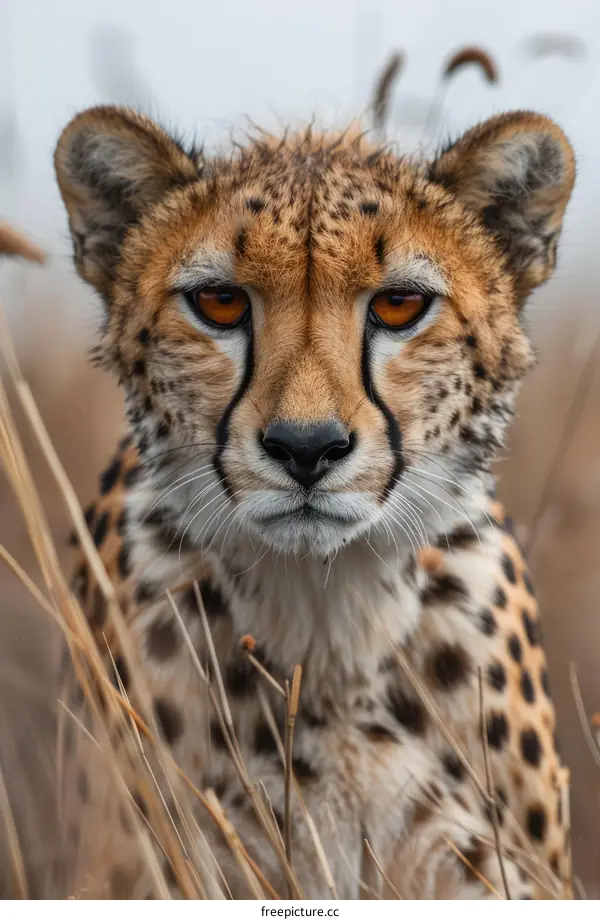 Portrait of a Cheetah in the Savanna