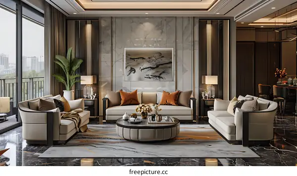 Modern minimalist living room