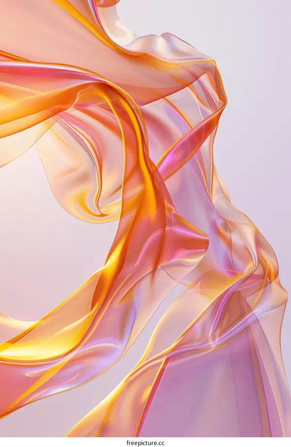 Colorful abstract painting with flowing shapes