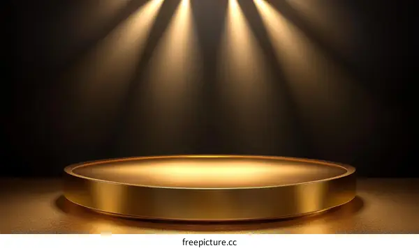Luxury Gold Stage Presentation Platform