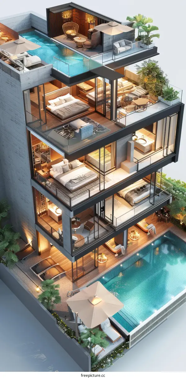 Luxury Duplex Apartment with Panoramic City Views