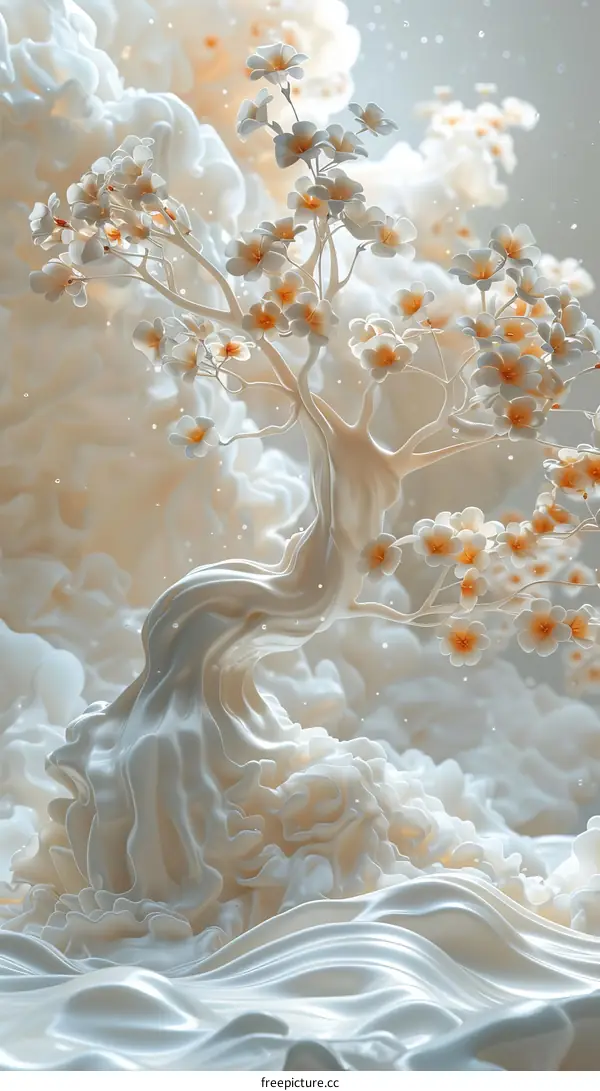 Surreal Yellow Blossom Tree