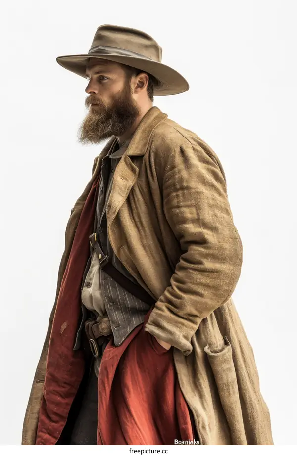 A man wearing a hat and coat