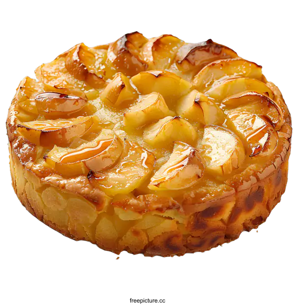 [Transparent Background PNG]Delicious Apple Pie on White Background