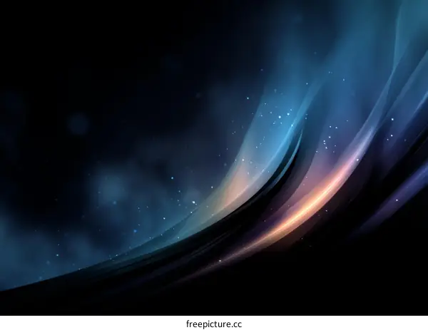 Abstract Dark Colorful Flowing Lines Background Design