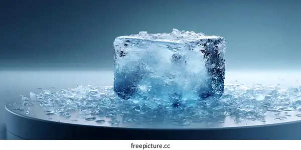 Ice Cube Melting on a Rotating Platform