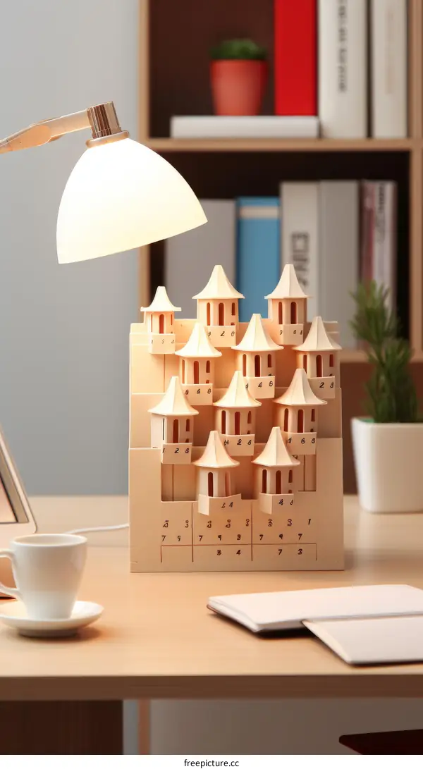 3D Printed Hogwarts Castle Desk Toy with Perpetual Calendar
