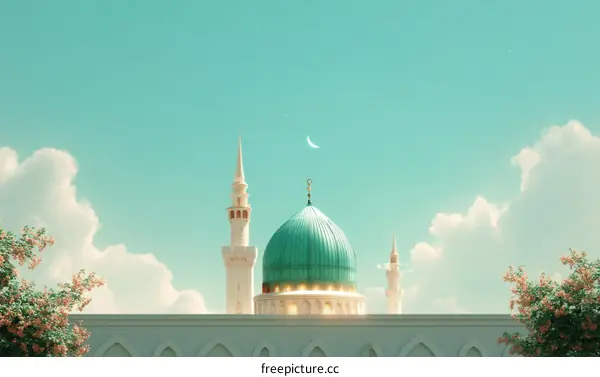 Peaceful Mosque Under a Calm Sky