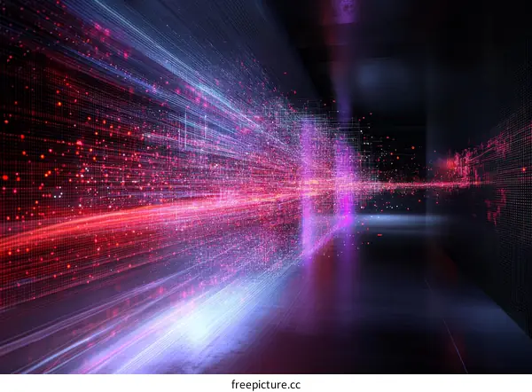 Abstract Digital Data Stream Tunnel