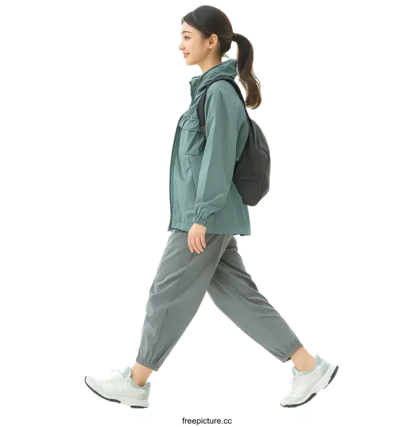 [Transparent Background PNG]Woman in Sporty Outdoor Clothes