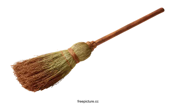 [Transparent Background PNG]Traditional Natural Fiber Broomstick