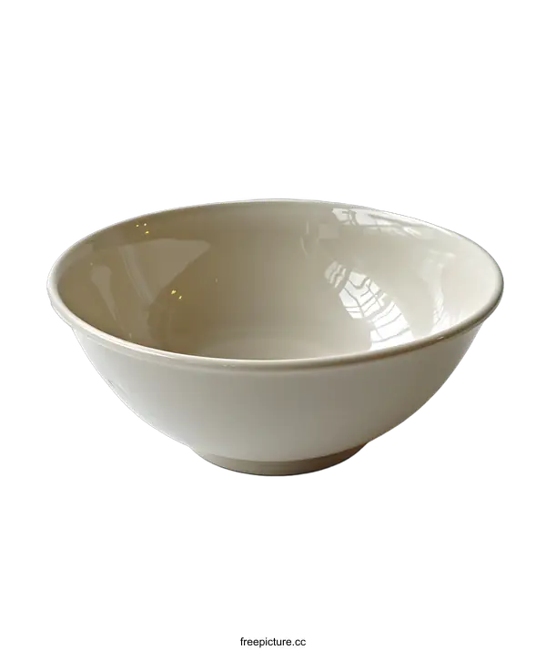 [Transparent Background PNG]White Ceramic Serving Bowl on White Background