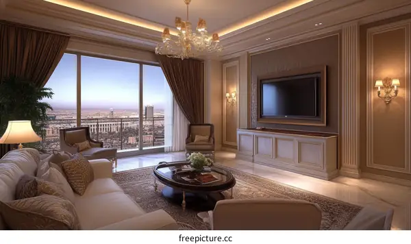Luxury Apartment Living Room Interior Design