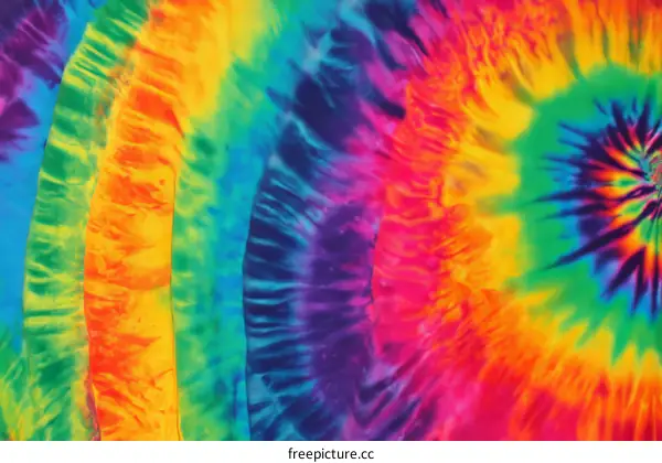 Colorful Tie-Dye Fabric Pattern