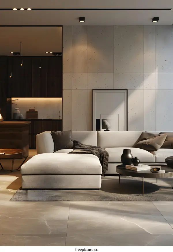 Modern minimalist living room