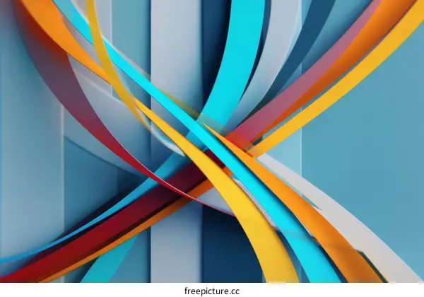 Abstract Colorful Twisted Lines Background Design