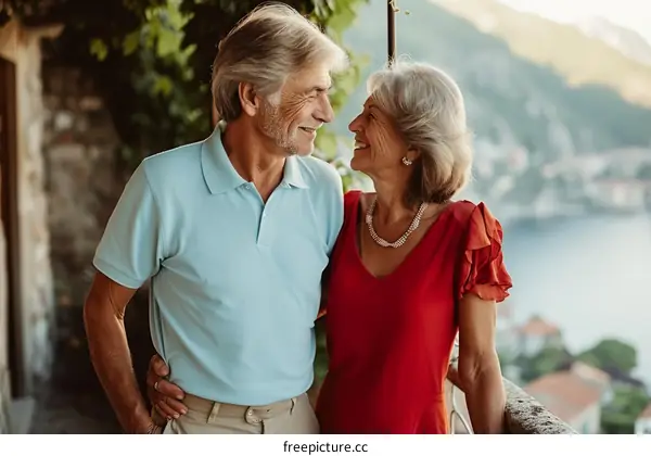 Happy retired couple enjoying life together