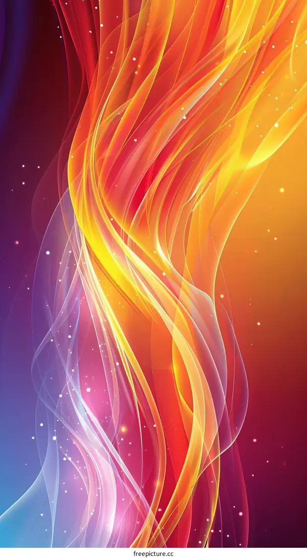 Abstract Colorful Flowing Lines Art Design