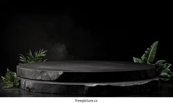 Dark Stone Product Display Podium