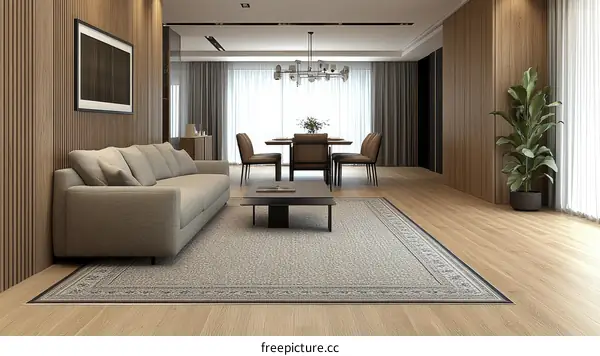 Modern Living Room Interior Design Illustration